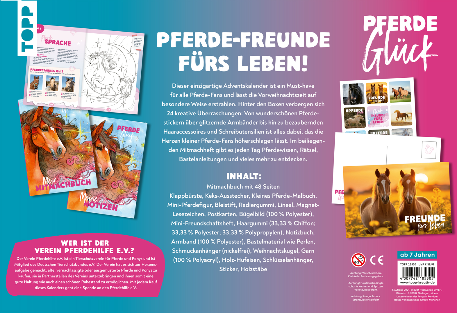 Pferdeglück - Der kreative Adventskalender. 24 Überraschungen für Pferde-Fans