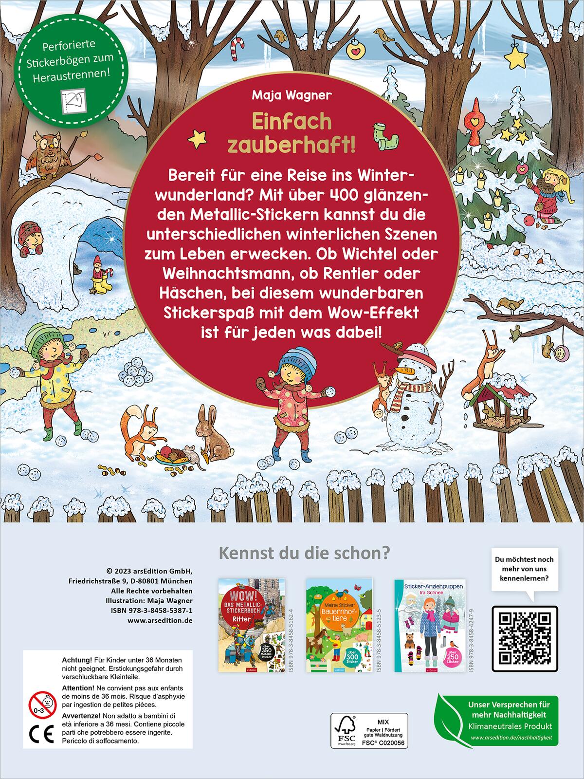WOW! Das Metallic-Stickerbuch – Winterzeit - Über 300 Metallic-Sticker (Mängelexemplar)