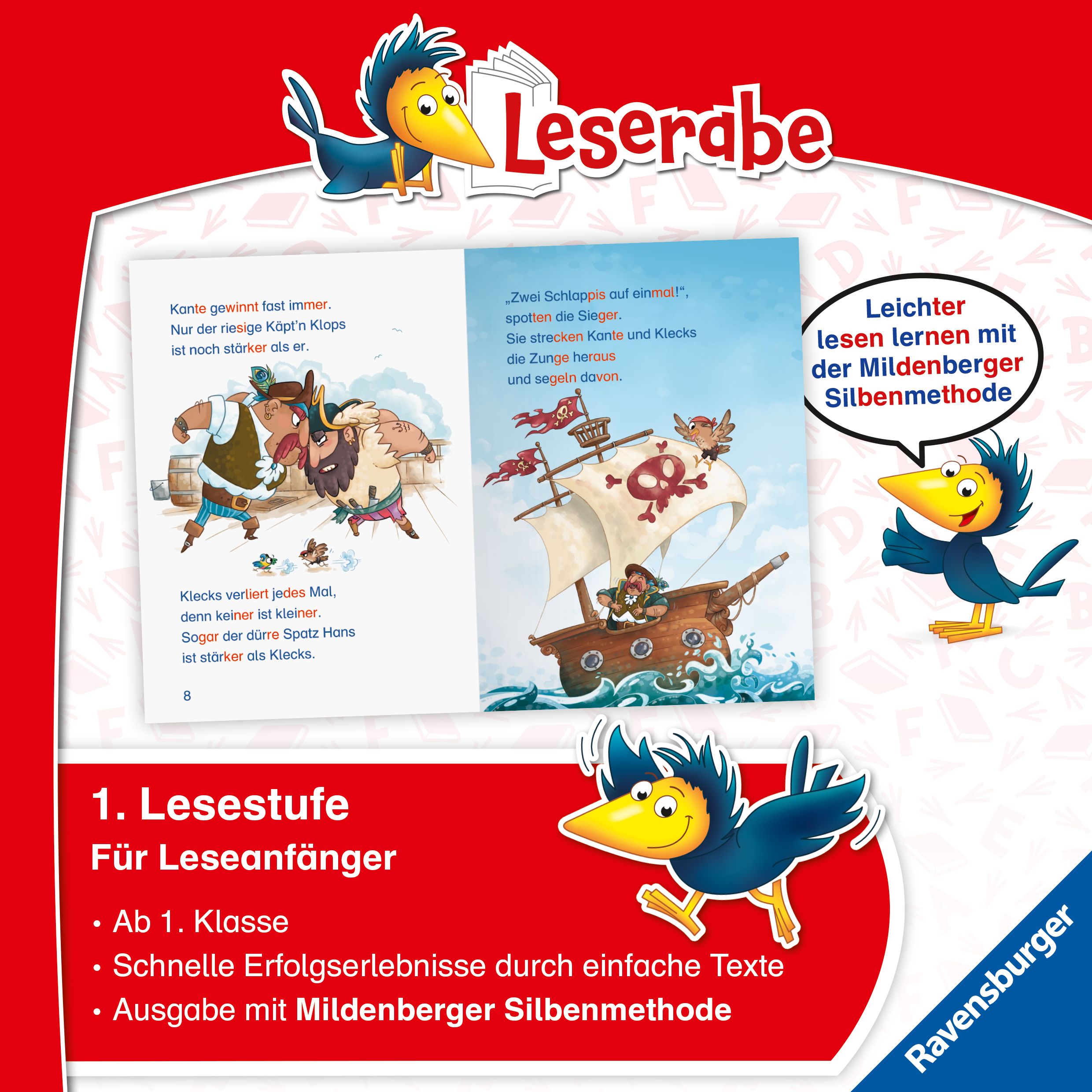 Leserabe mit Mildenberger Silbenmethode - Wilde Piratenabenteuer (Mängelexemplar)