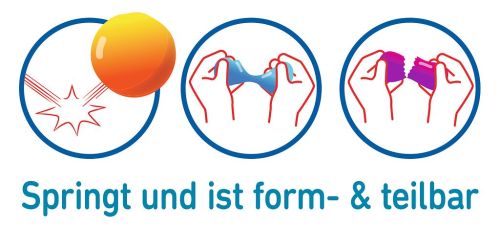 X_PhänoMINT Magische Farbwechsel-Springknete (Farbe wird zufällig gewählt)