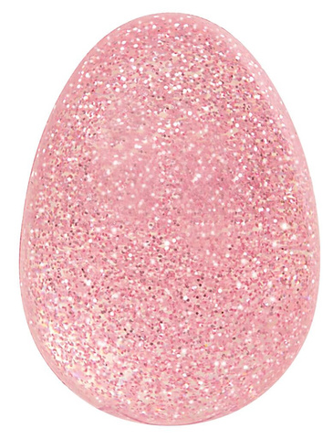 X_Glitzernder Eier-Flummi (Farbe wird zufällig gewählt)
