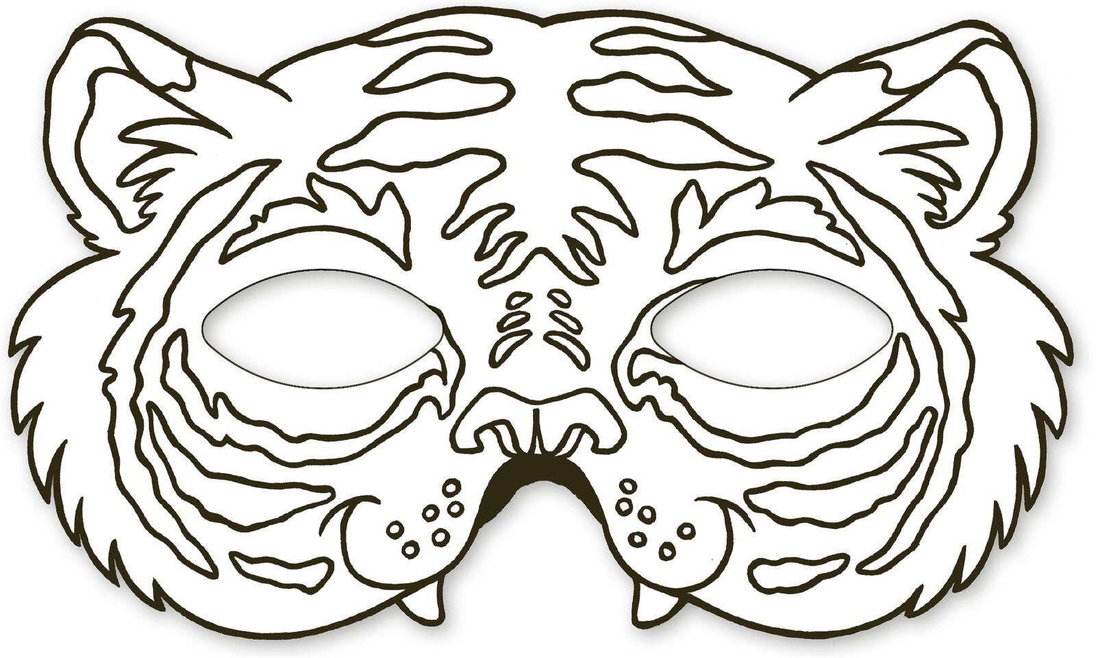 Tiermasken zum Ausmalen