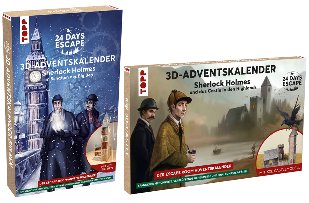 Sparpaket - 2er Set 24 DAYS ESCAPE 3D-Adventskalender – Sherlock Holmes