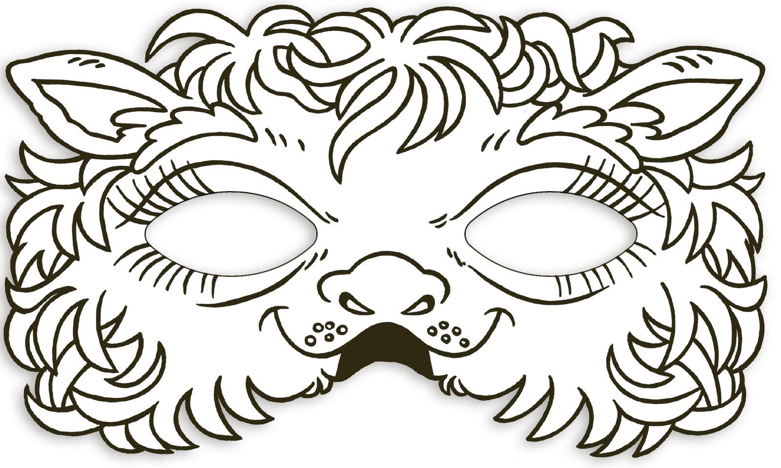 Tiermasken zum Ausmalen