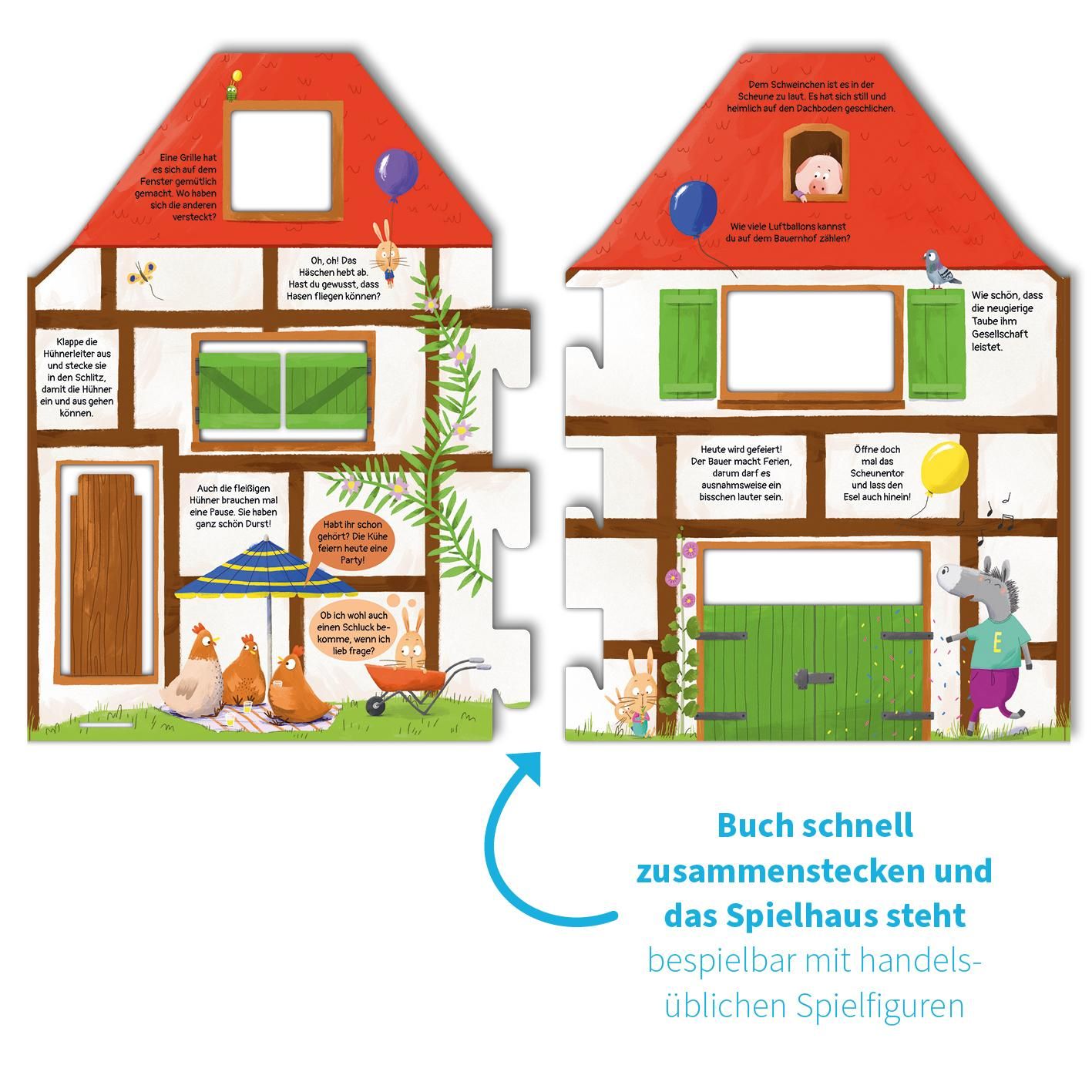 Buch & Spielhaus zum Aufstellen: Mein Bauernhof (Mängelexemplar)