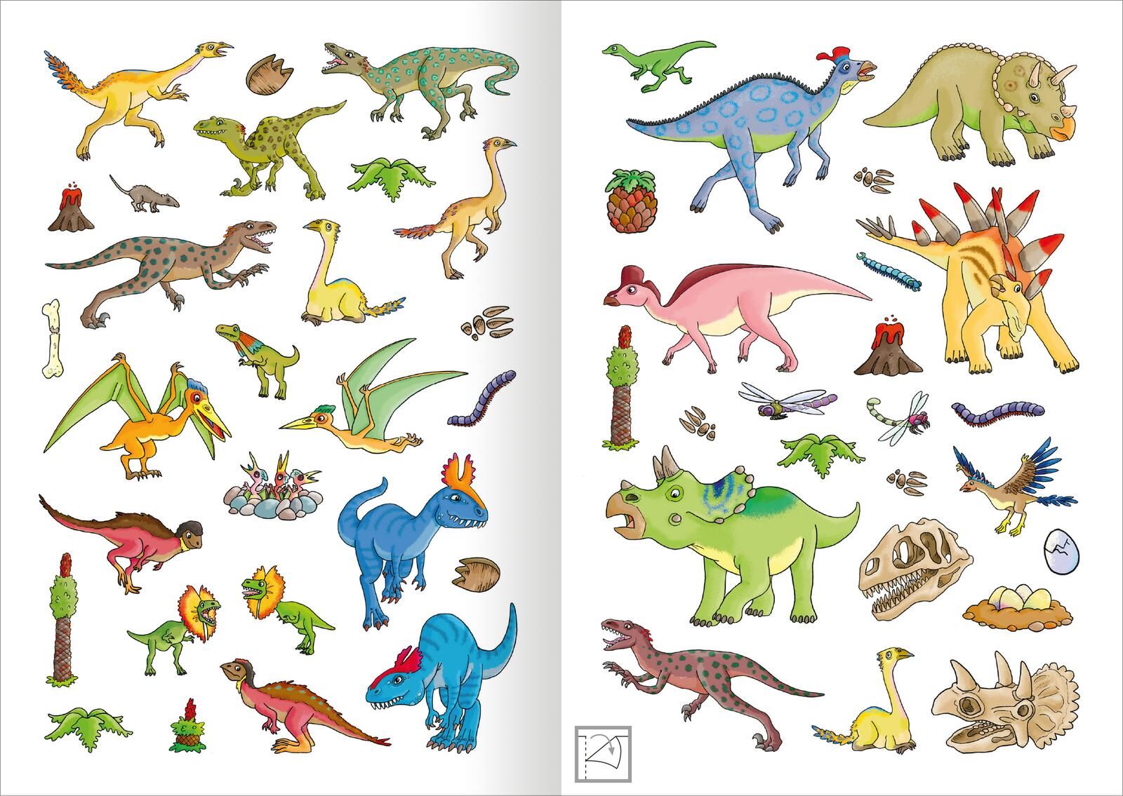 MINI-Stickerheft – Dinosaurier (Mängelexemplar)