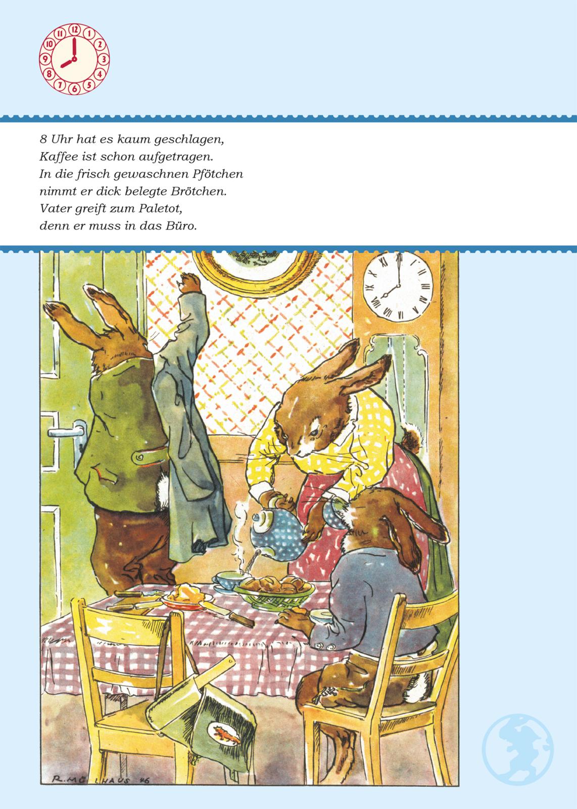 Die Häschenschule: Die Häschenschule - Ein Uhrenbuch (Mängelexemplar)