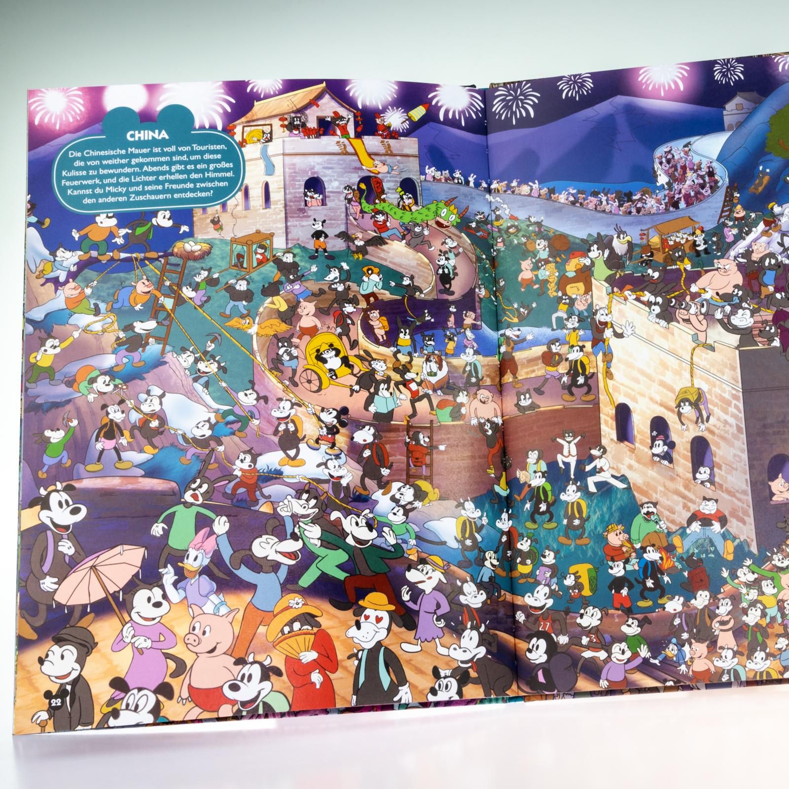 Disney: Wo ist Micky? – Wimmelbuch mit Micky Maus - Der große Wimmelspaß (Mängelexemplar)