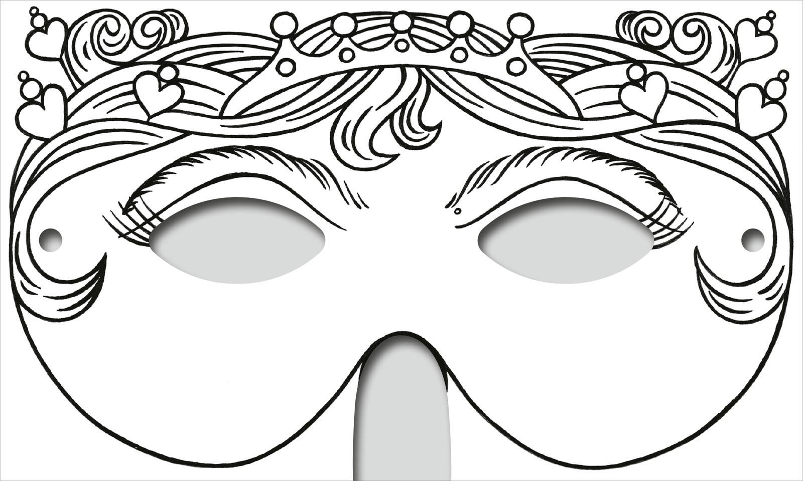 Zauberhafte Masken zum Ausmalen
