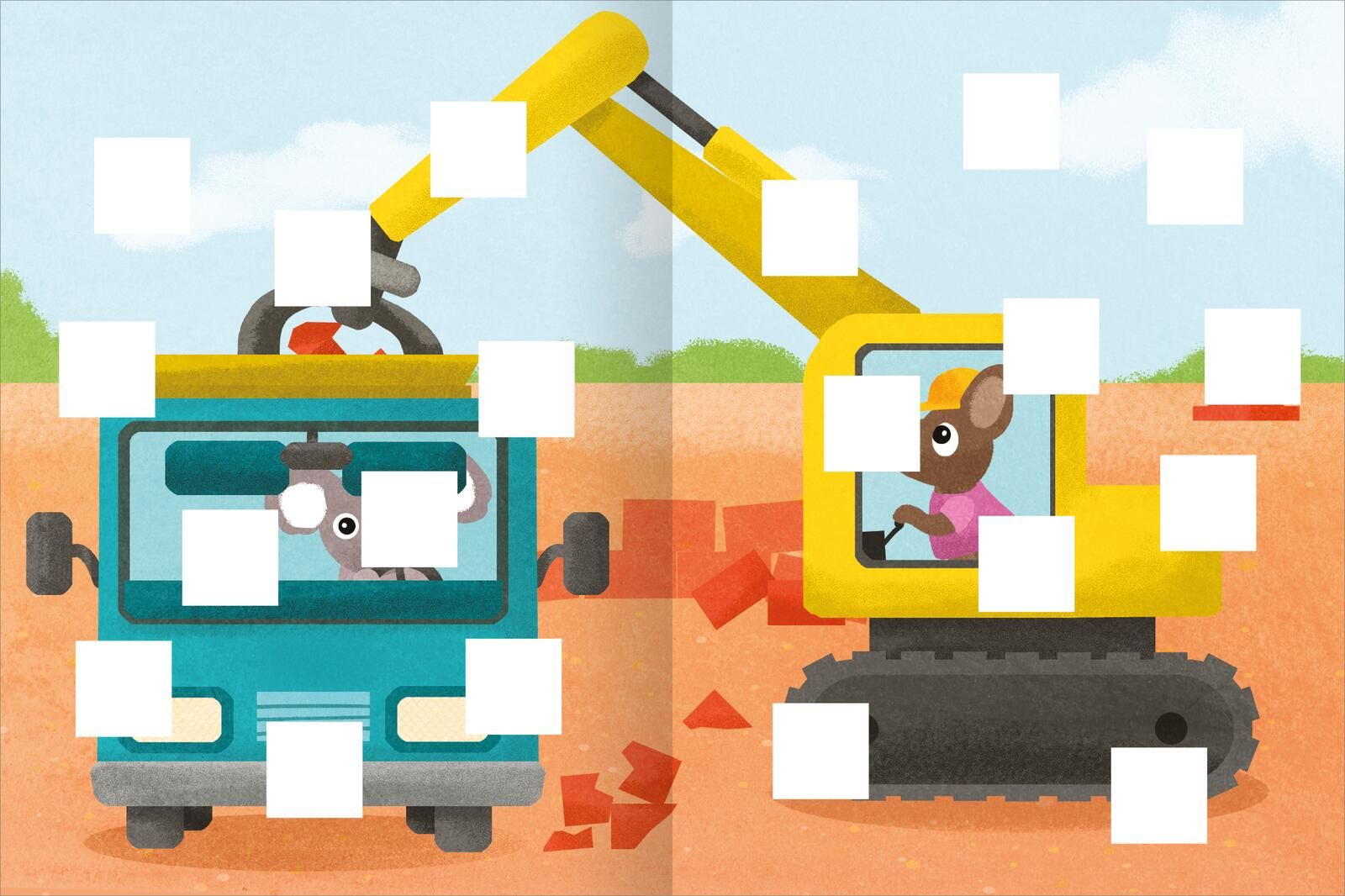 Meine Puzzle-Sticker – Baustelle (Mängelexemplar)