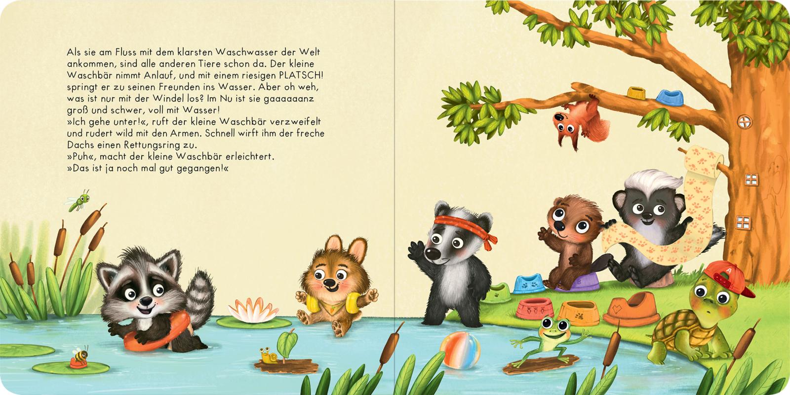 Der Baby Waschbär braucht keine Windel mehr (Mängelexemplar)