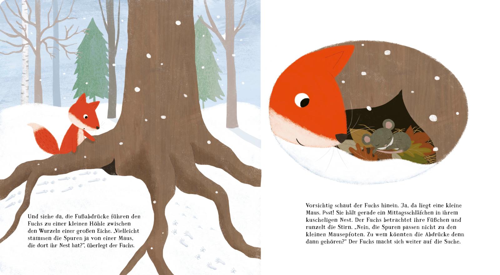 Der Fuchs entdeckt den Winter