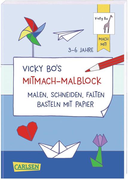 Vicky Bo's Mitmach-Malblock Papier - Malen, Schneiden, Falten, Basteln