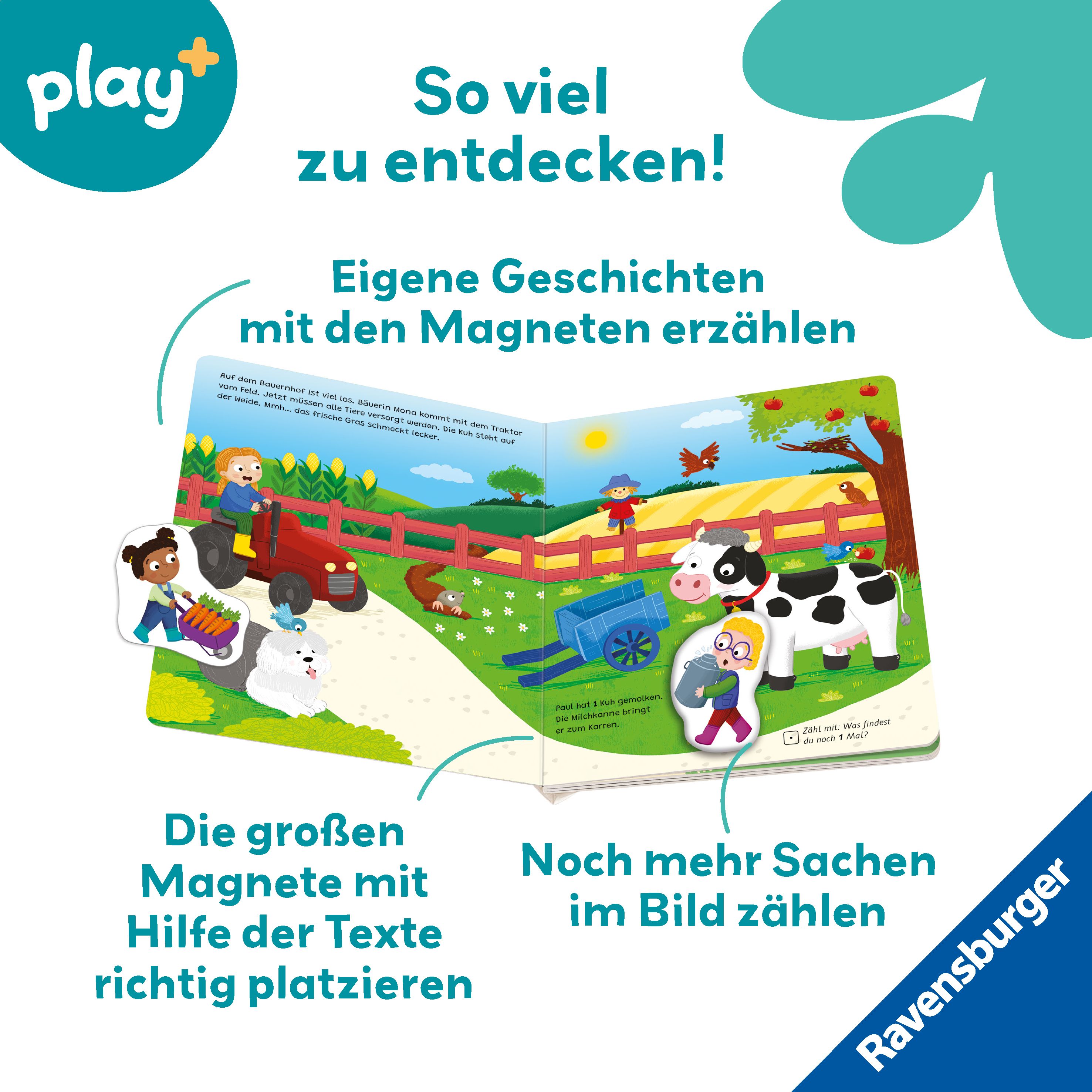 Play+ Mein Spiel mit-Magnetbuch Komm, wir lernen Zählen - ab 18 Monate (Mängelexemplar)