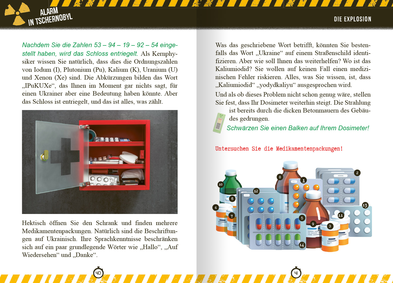Pocket Escape Book (Escape Room, Escape Game) - Alarm in Tschernobyl