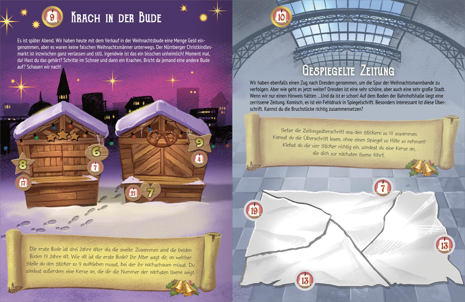 Escape-Stickerbuch-Adventskalender – Das Versteck in den Bergen - 24 Stickerrätsel! (Mängelexemplar)
