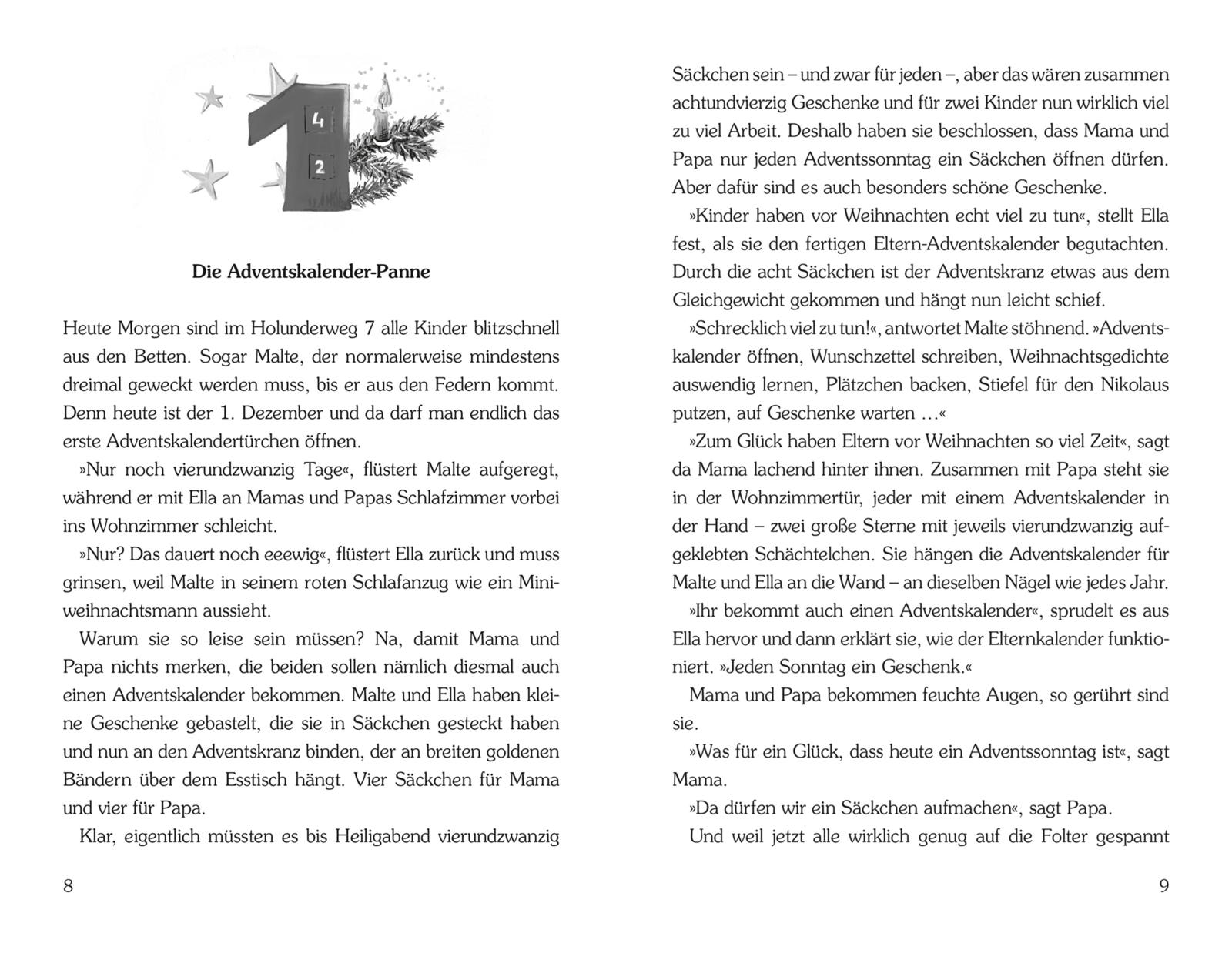 Advent im Holunderweg - 24 neue Geschichten bis zum Weihnachtsfest (Mängelexemplar)