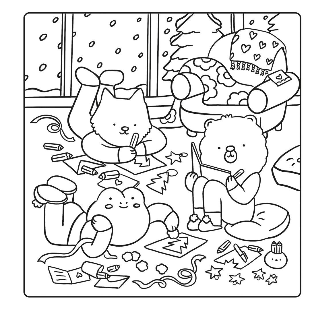 Cosy Coloring - Cute Christmas (Mängelexemplar)