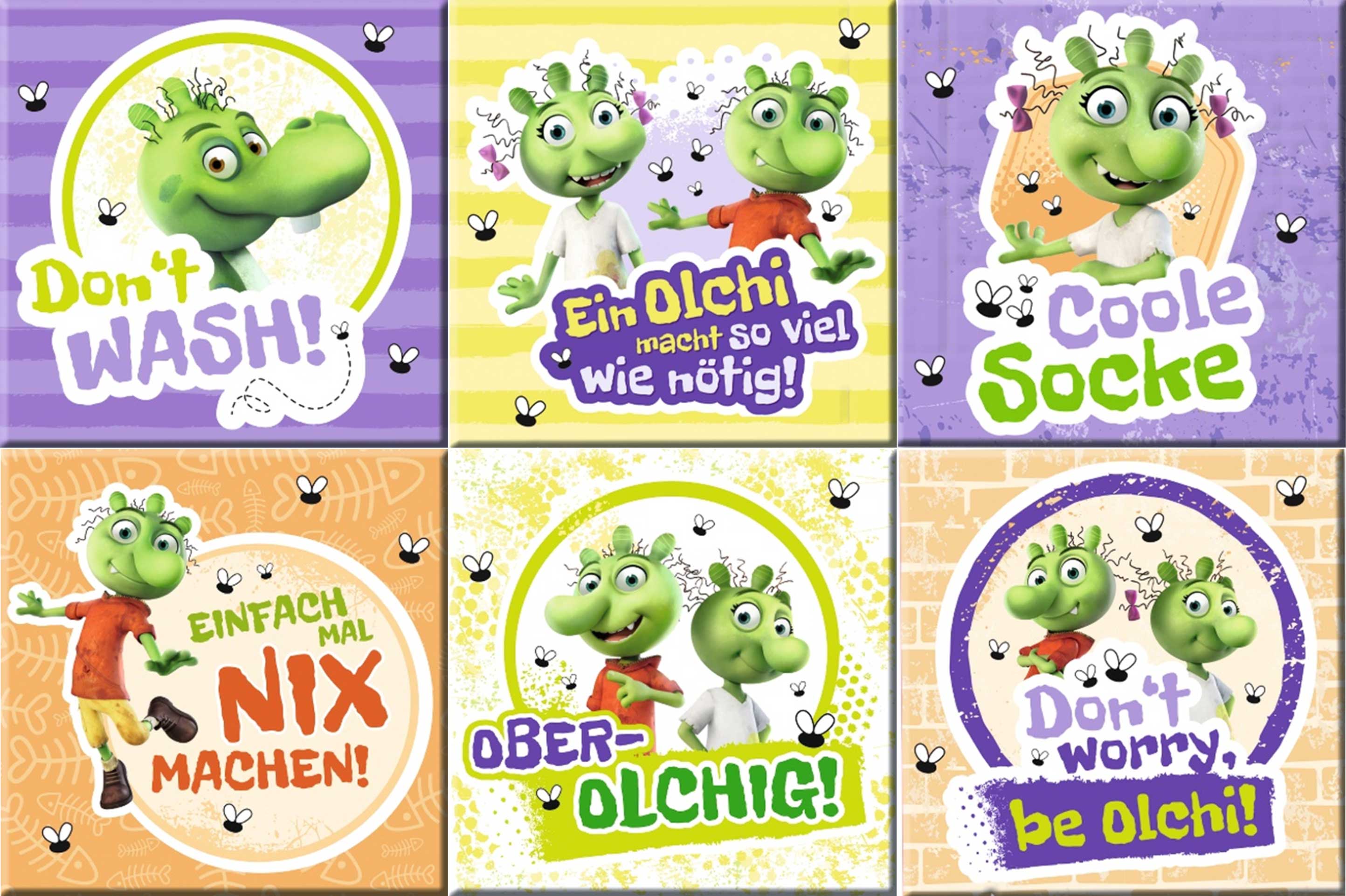 Sparpaket - 6er Set Die Olchis. Magnete