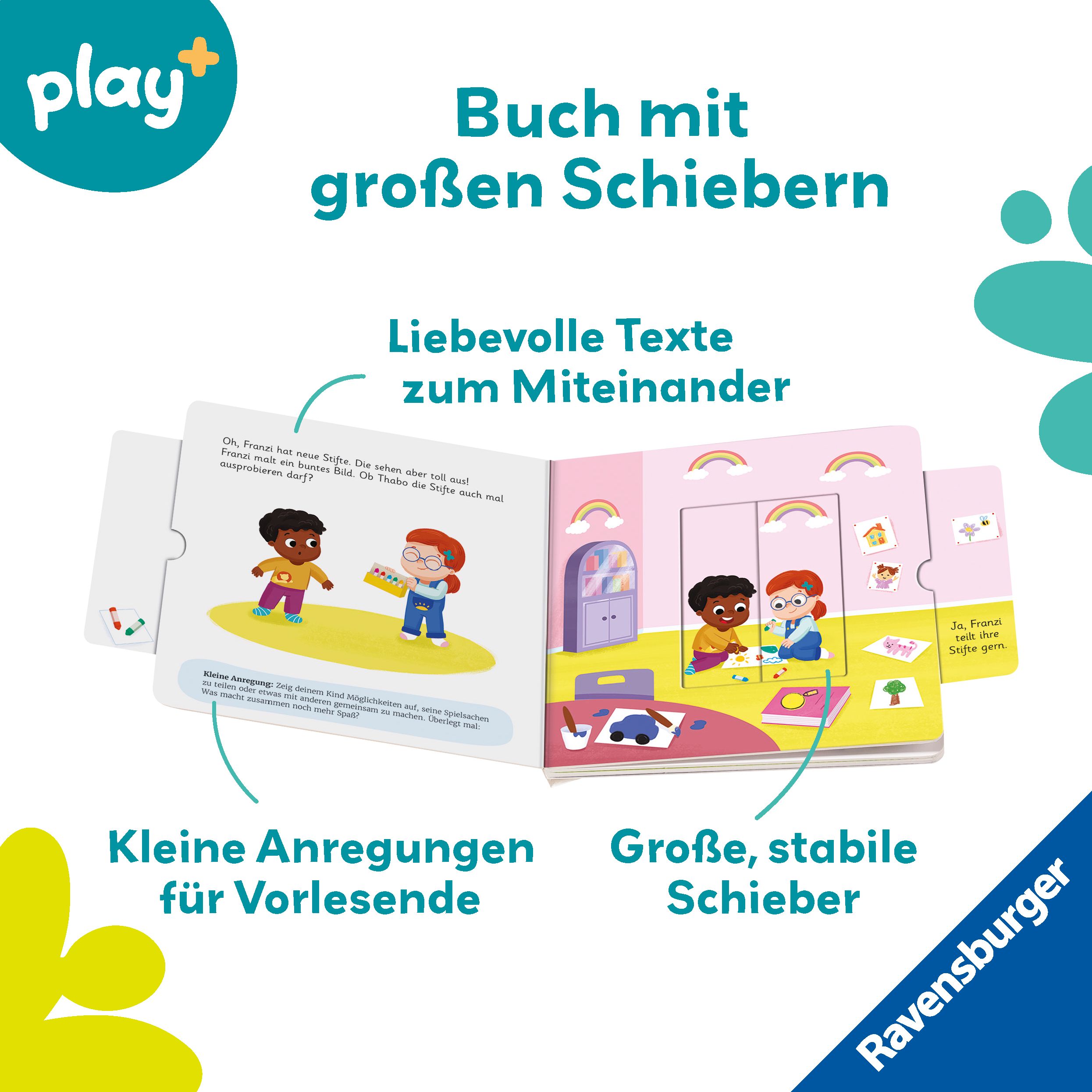 Play+ Mein erstes Schiebebuch Teilen und vertragen - ab 18 Monate (Mängelexemplar)