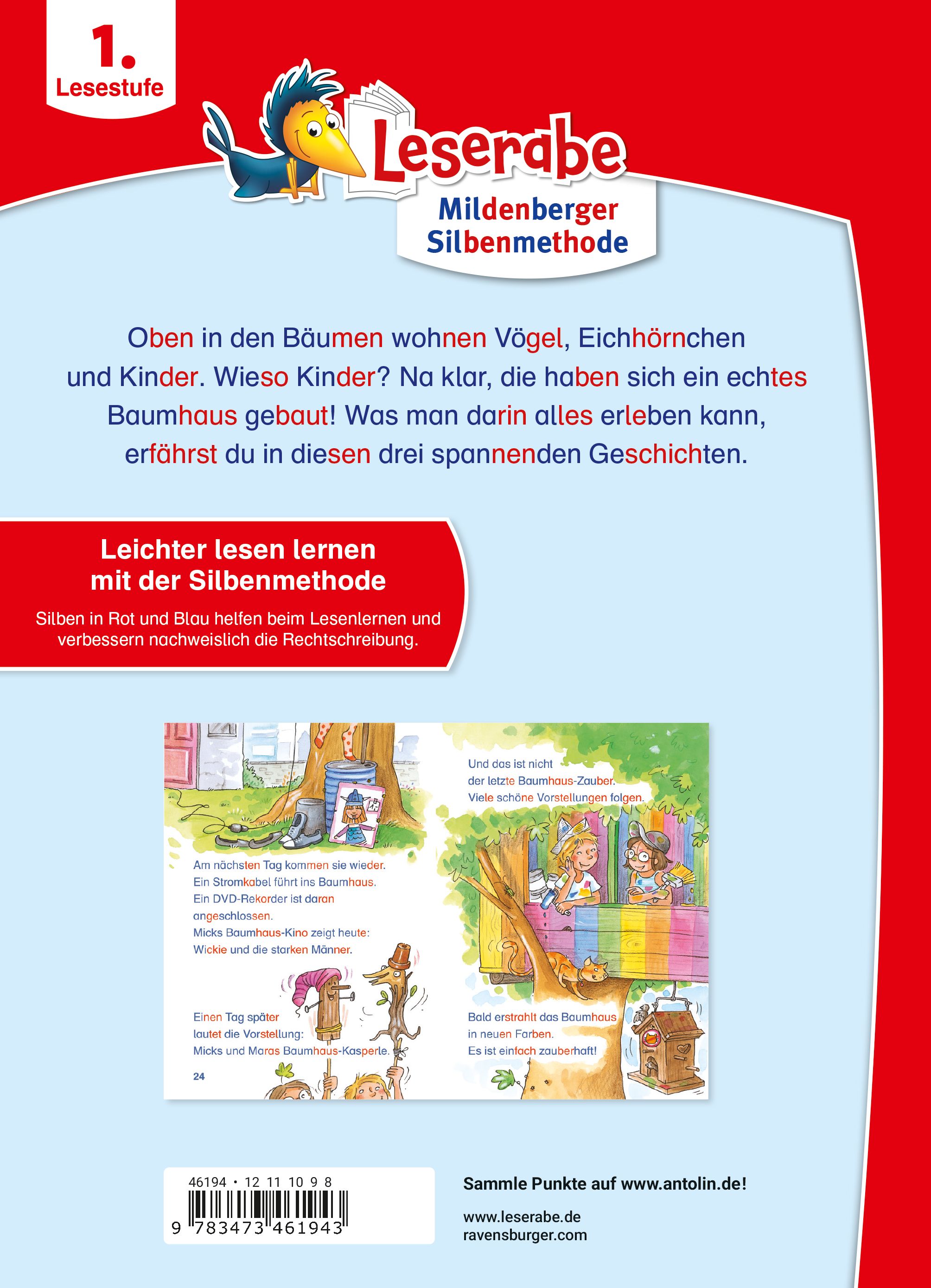 Leserabe mit Mildenberger Silbenmethode - Baumhausgeschichten (Mängelexemplar)