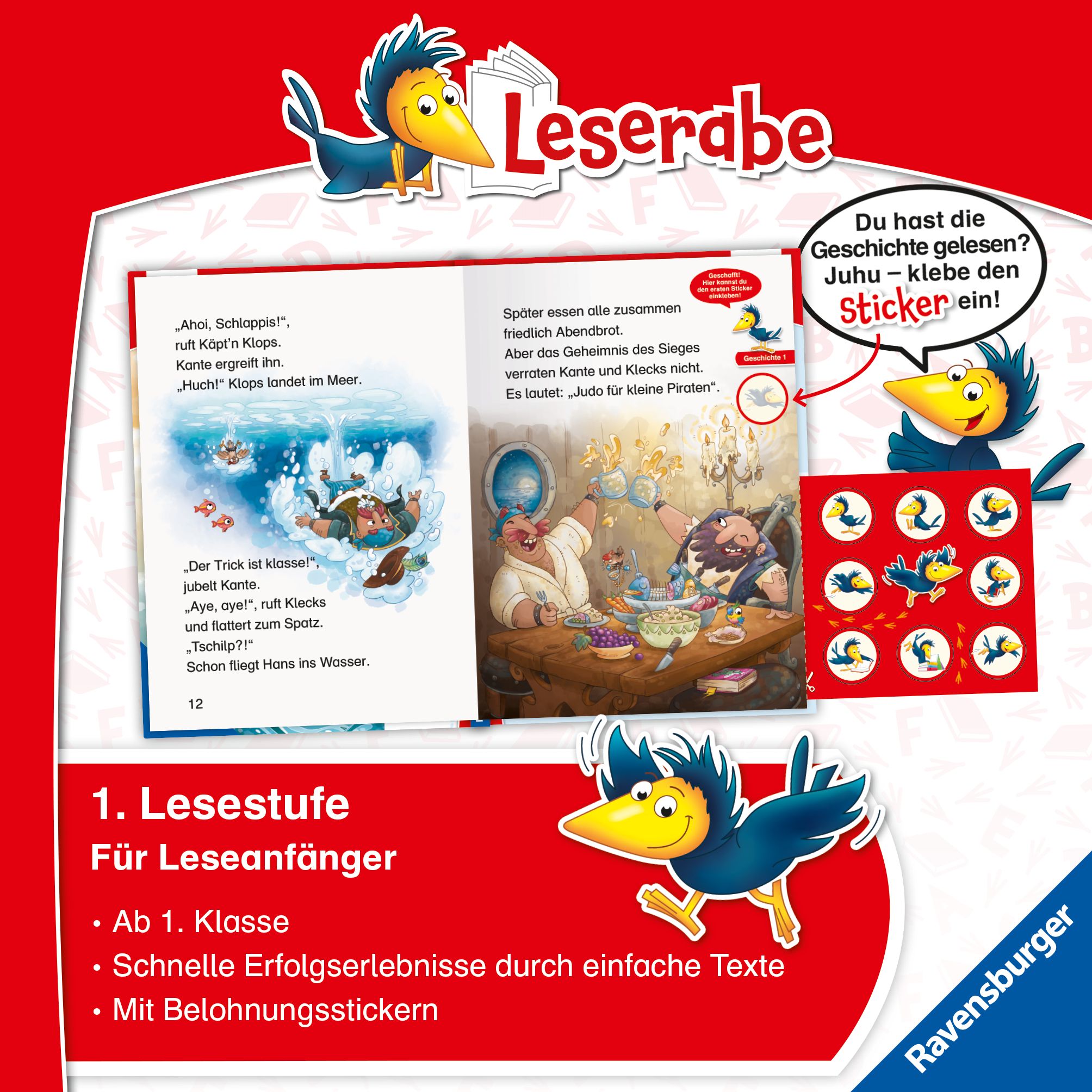 Leserabe 1. Lesestufe - Wilde Piratenabenteuer (Mängelexemplar)