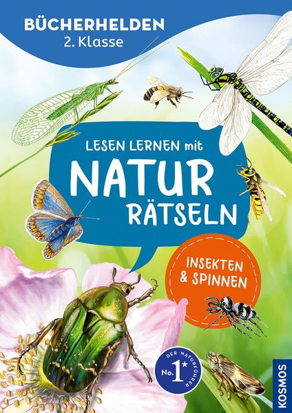 Lesen lernen mit Naturrätseln, Bücherhelden 2. Klasse, Insekten & Spinnen (Mängelexemplar)