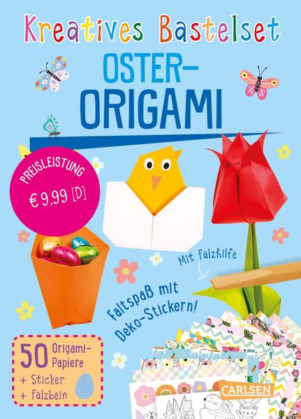 Bastelset für Kinder: Kreatives Bastelset: Oster-Origami - Bastelspaß zu Ostern (Mängelexemplar)