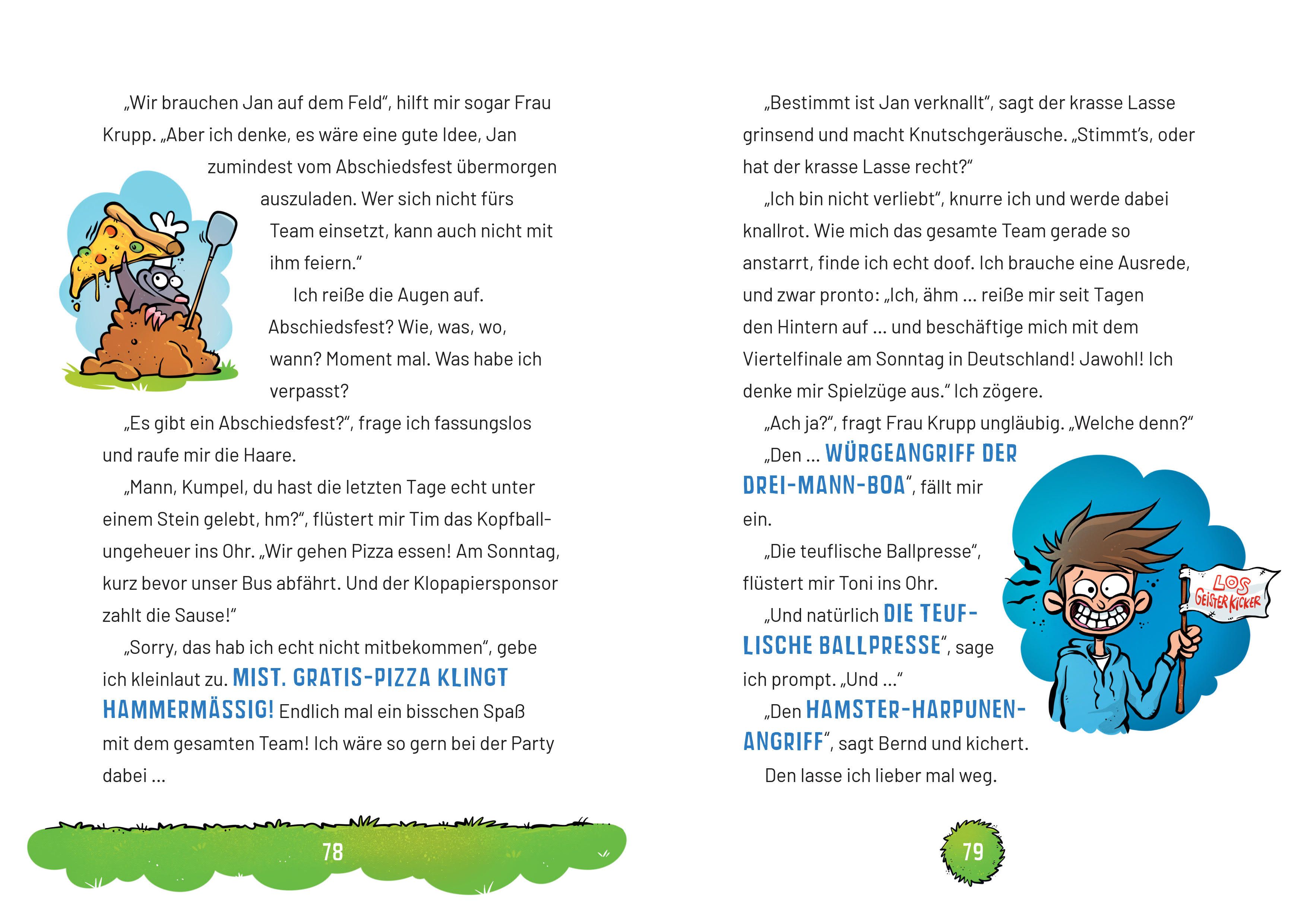Die Geisterkicker - Falsches Spiel und Eis am Stiel (Band 2) (Mängelexemplar)
