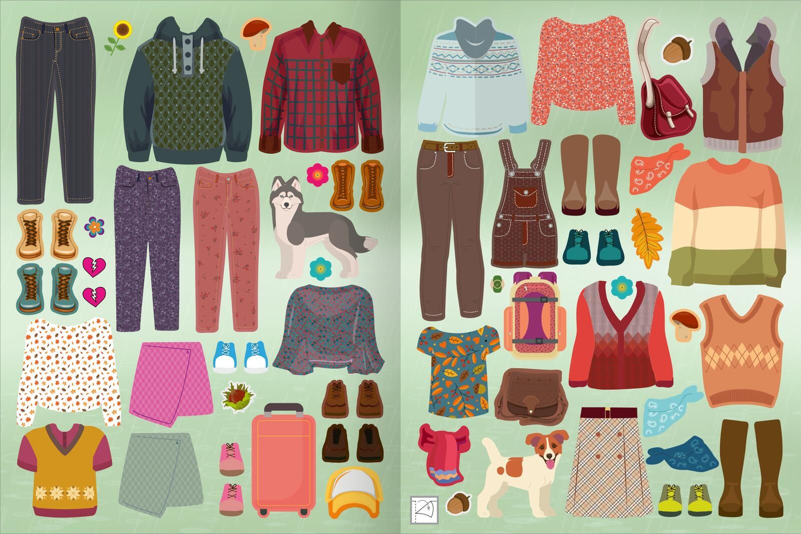 Sticker-Anziehpuppen Metallic – Im Herbst (Mängelexemplar)