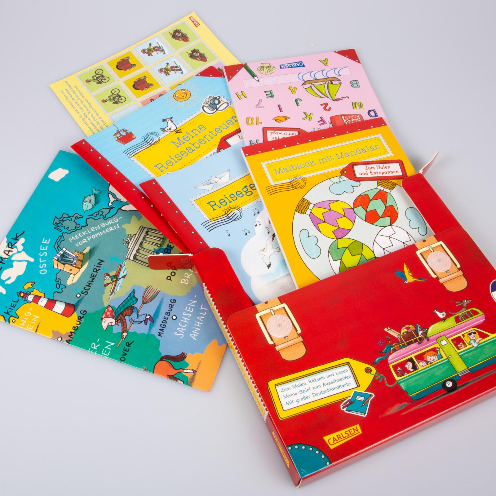 Spiel und Spaß für unterwegs (Buch-Set in Kofferform)