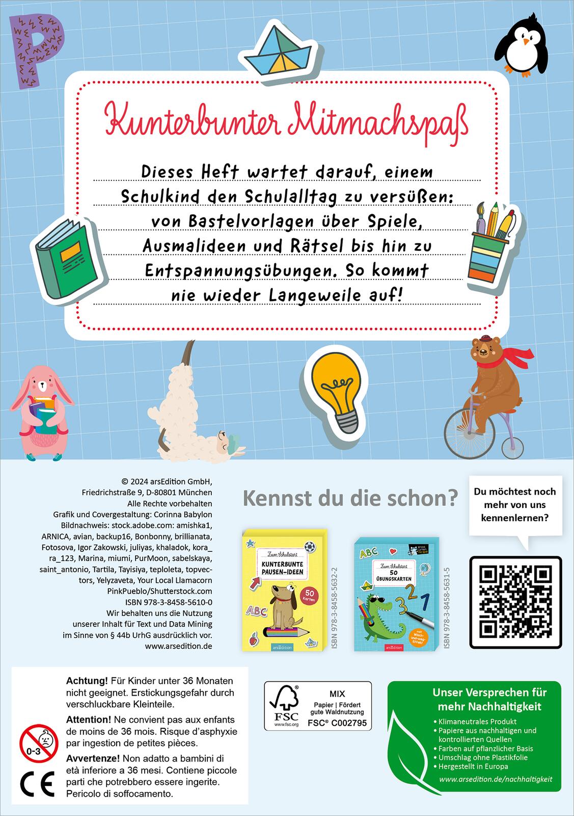 Zum Schulstart – Mein buntes Mitmachbuch (Mängelexemplar)