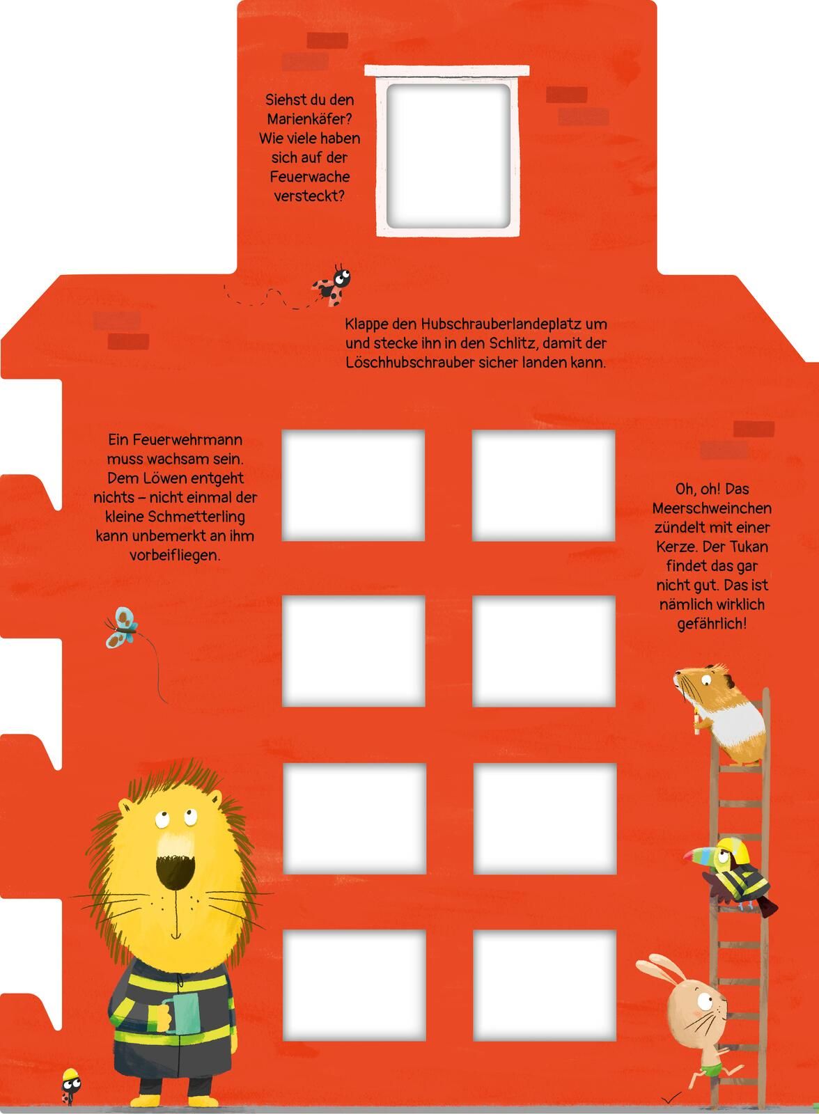 Buch & Spielhaus zum Aufstellen: Meine Feuerwehr (Mängelexemplar)