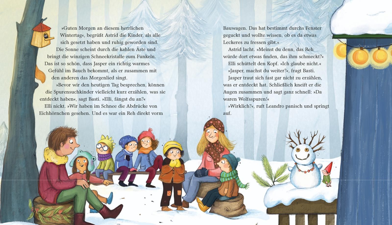Weihnachtstrubel im Winterwald (Mängelexemplar)