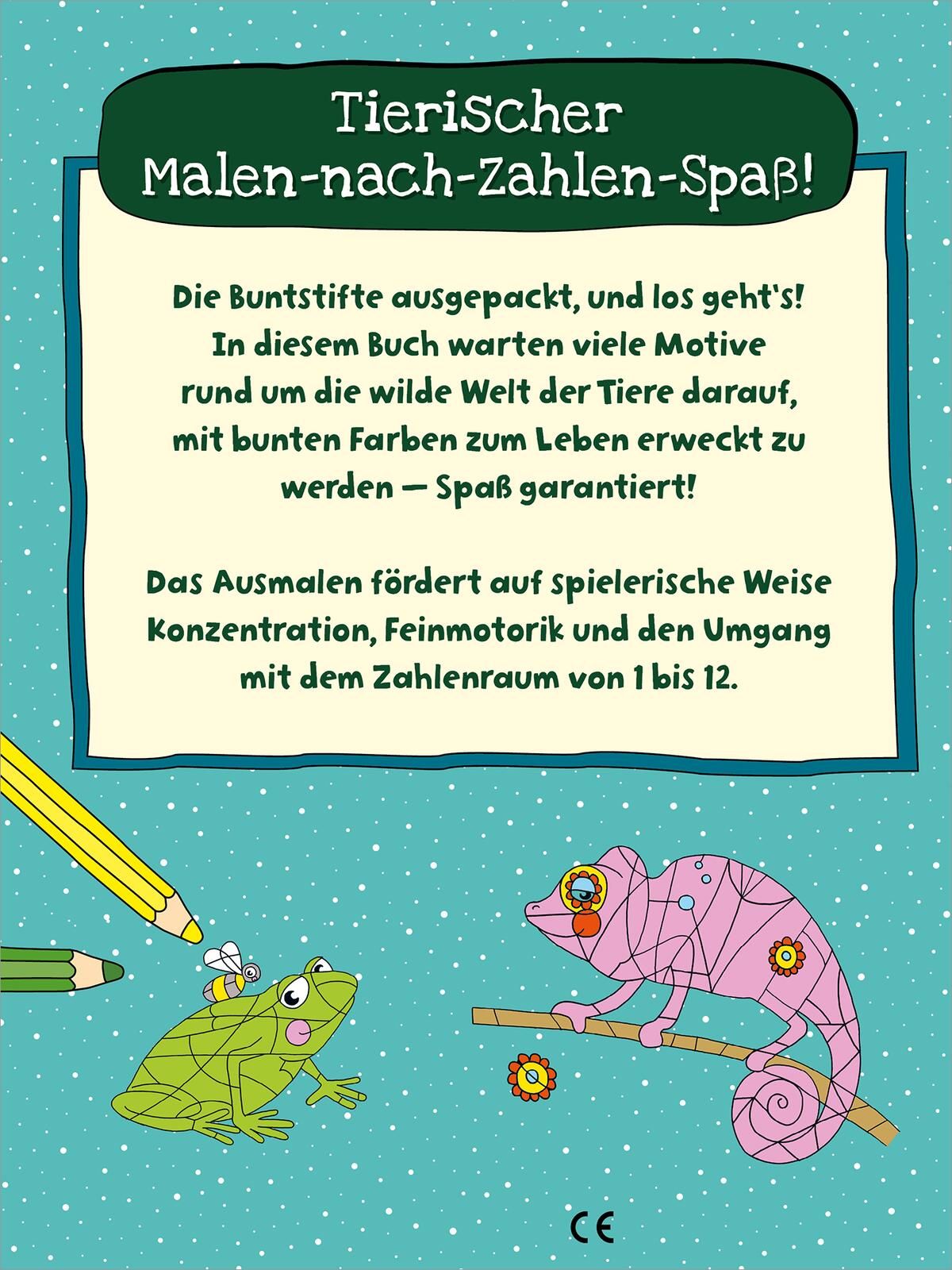 Mein dickes Malen-nach-Zahlen-Buch – Wilde Tiere (Mängelexemplar)