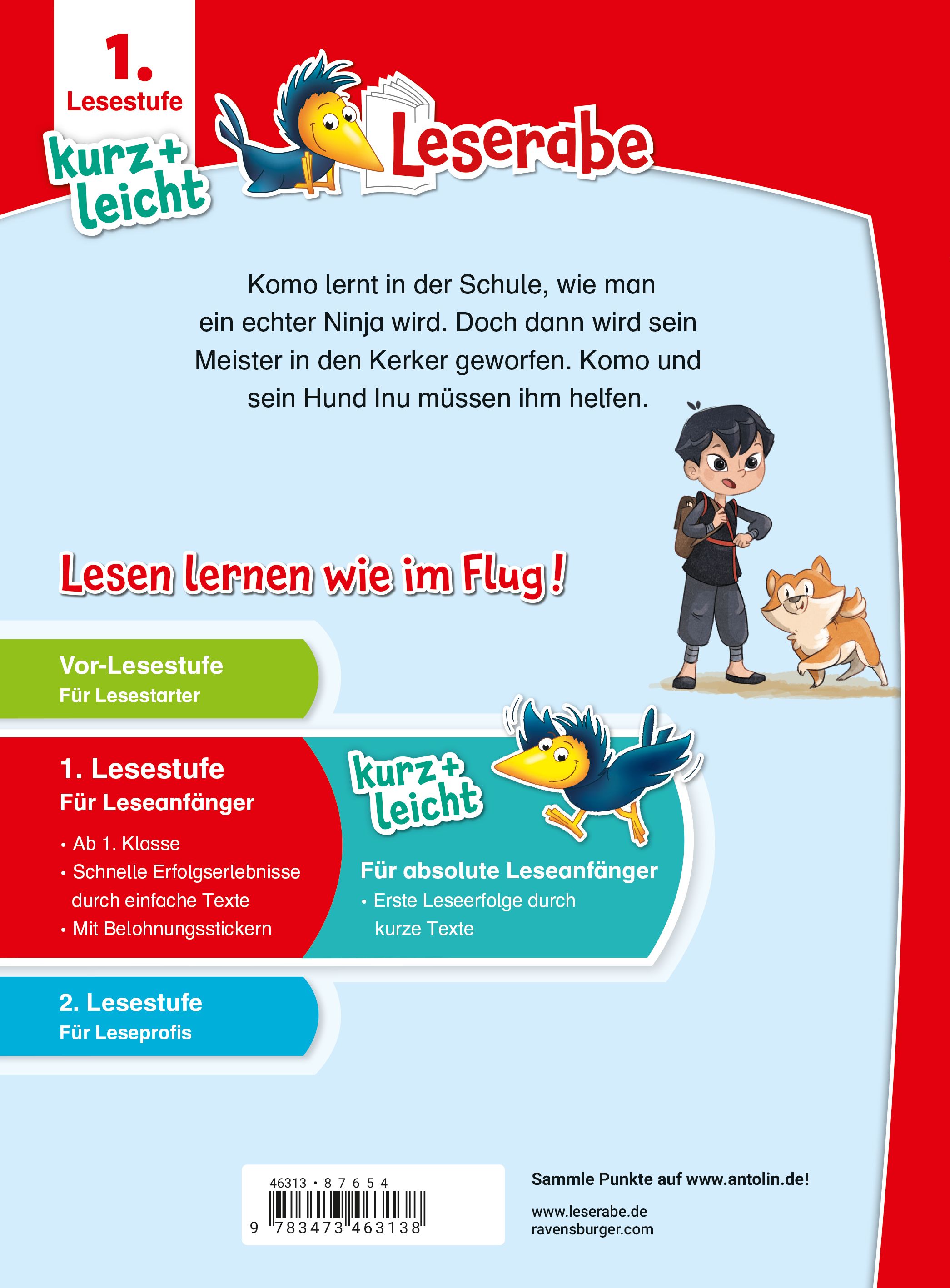 Leserabe 1. Lesestufe Kurz und leicht - Geheimauftrag für Ninja Komo (Mängelexemplar)