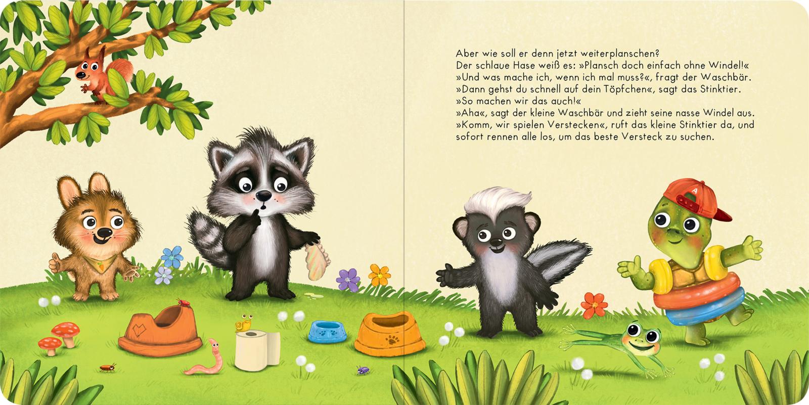 Der Baby Waschbär braucht keine Windel mehr (Mängelexemplar)
