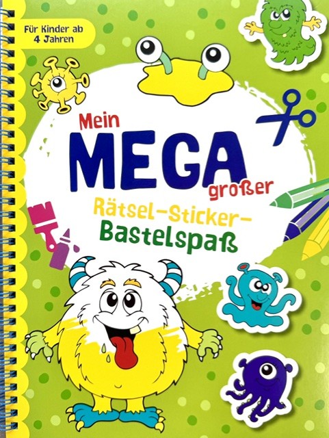 Aktion: Mein MEGA großer Rätsel-Stickerspaß - Monster (Mängelexemplar)