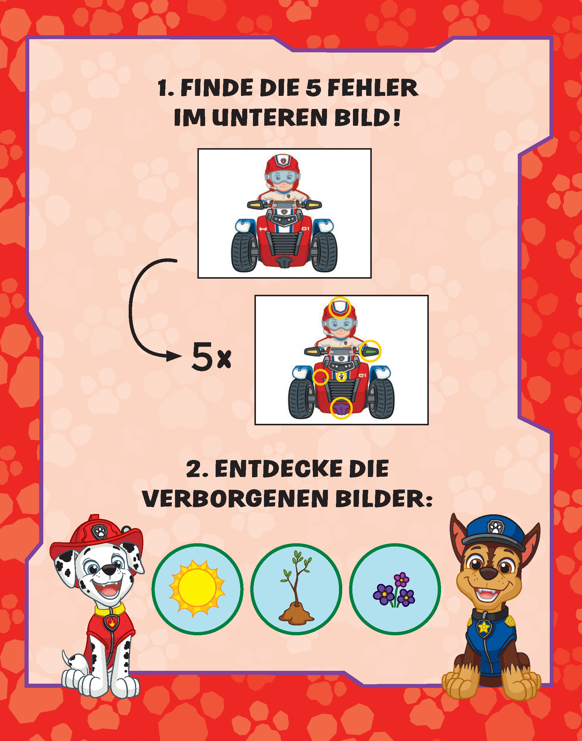 PAW Patrol Wasserzauber I Finde den Fehler. Einfach mit Wasser malen