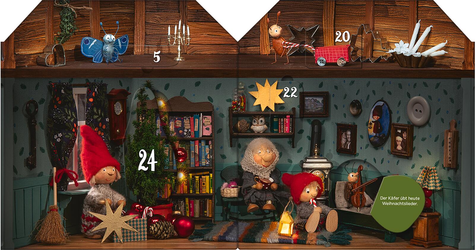 Advent im Wichtelhaus - Ein Adventskalender mit 24 Klappen (Mängelexemplar)