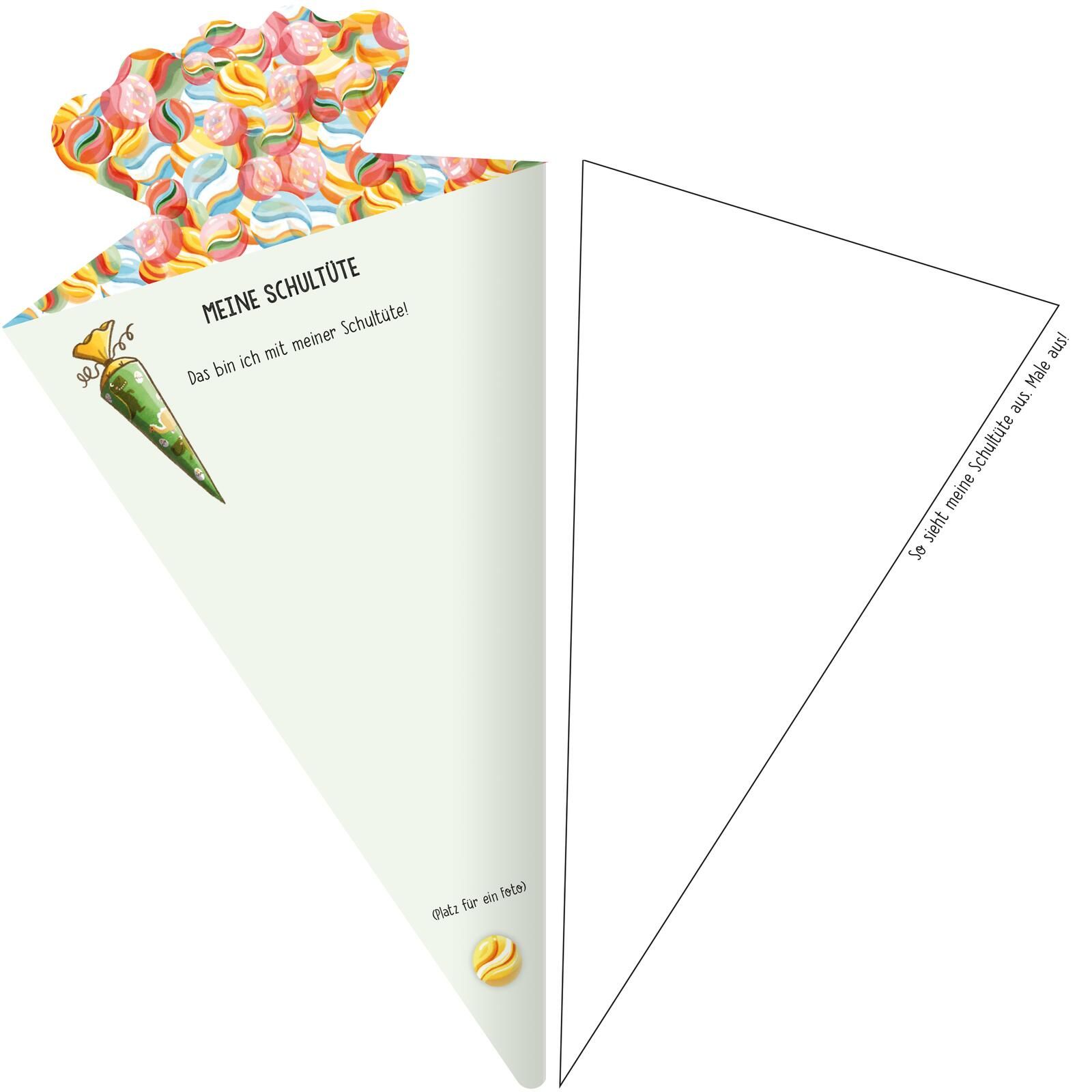 Mein erster Schultag – Erinnerungsalbum in Schultüten-Form