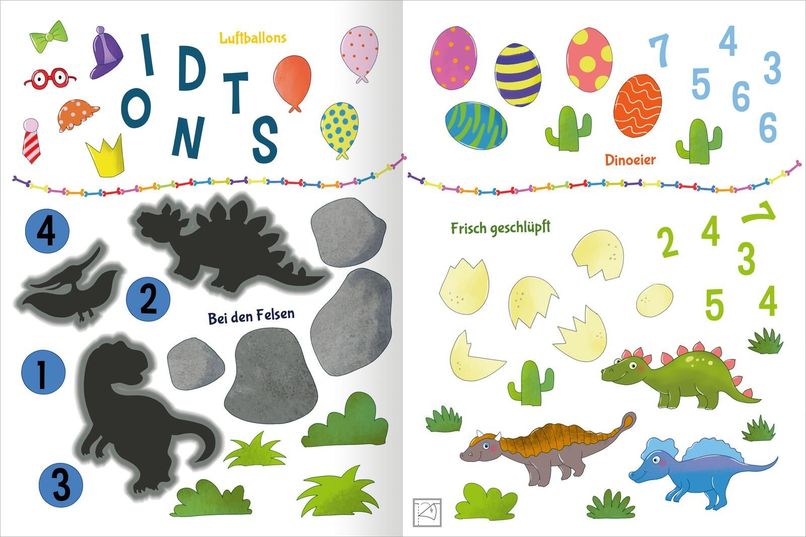 Stickern & Rätseln – Dinosaurier