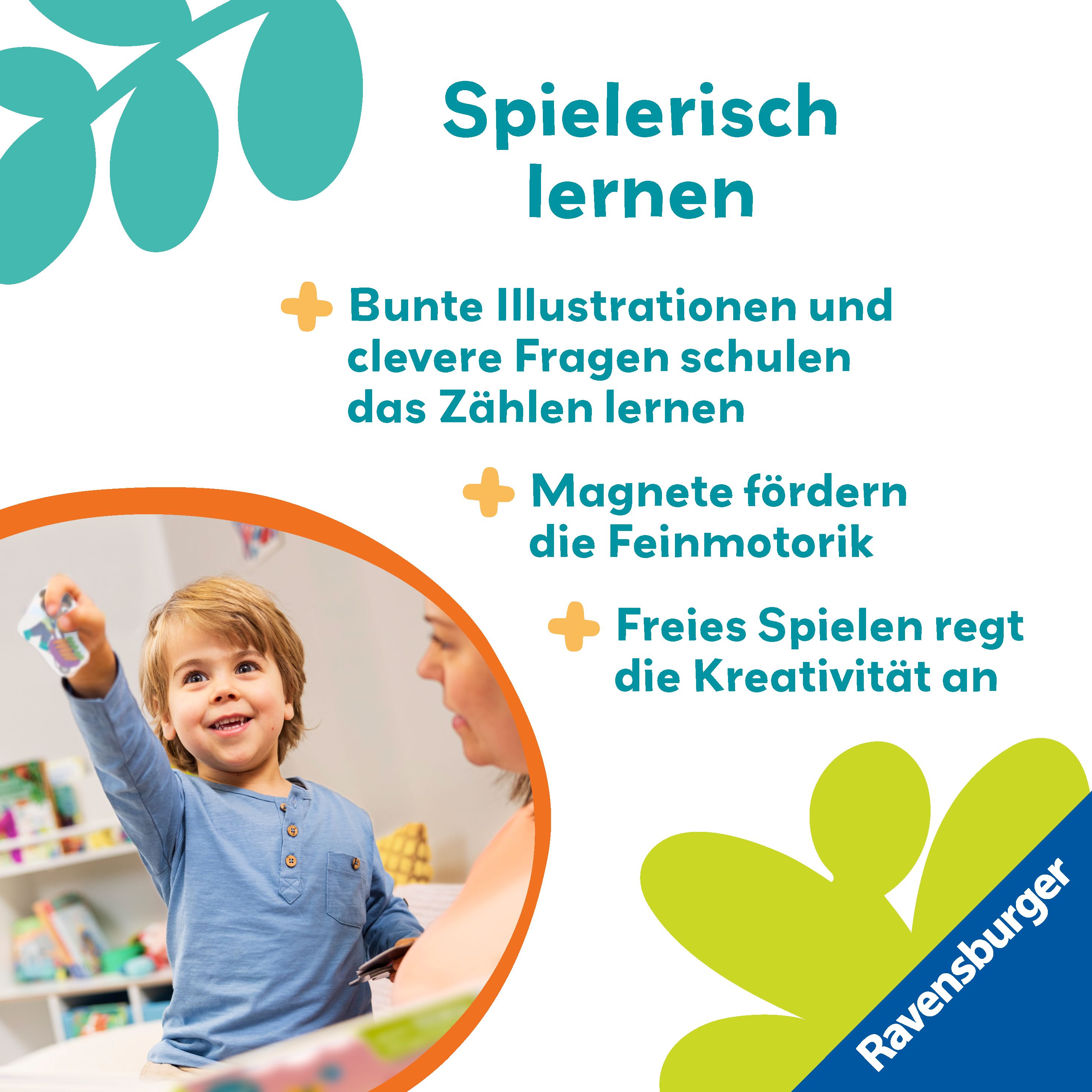 Play+ Mein Spiel mit-Magnetbuch Komm, wir lernen Zählen - ab 18 Monate (Mängelexemplar)