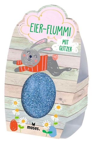 X_Glitzernder Eier-Flummi (Farbe wird zufällig gewählt)