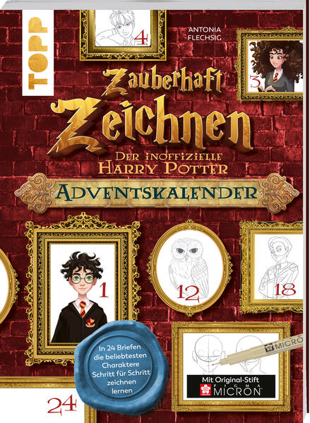 130f0848741917a6258963af2819a6d21729861051 Zauberhaft Zeichnen. Der inoffizielle Harry Potter Adventskalender (Mängelexemplar)