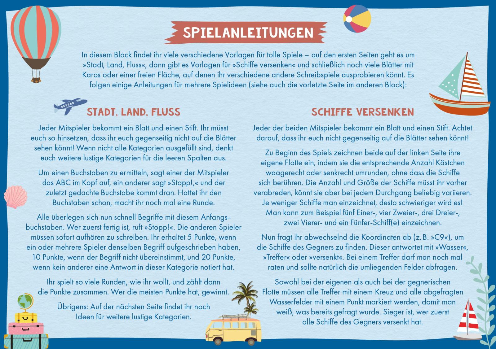 Der große Spieleblock für zwei (Mängelexemplar)