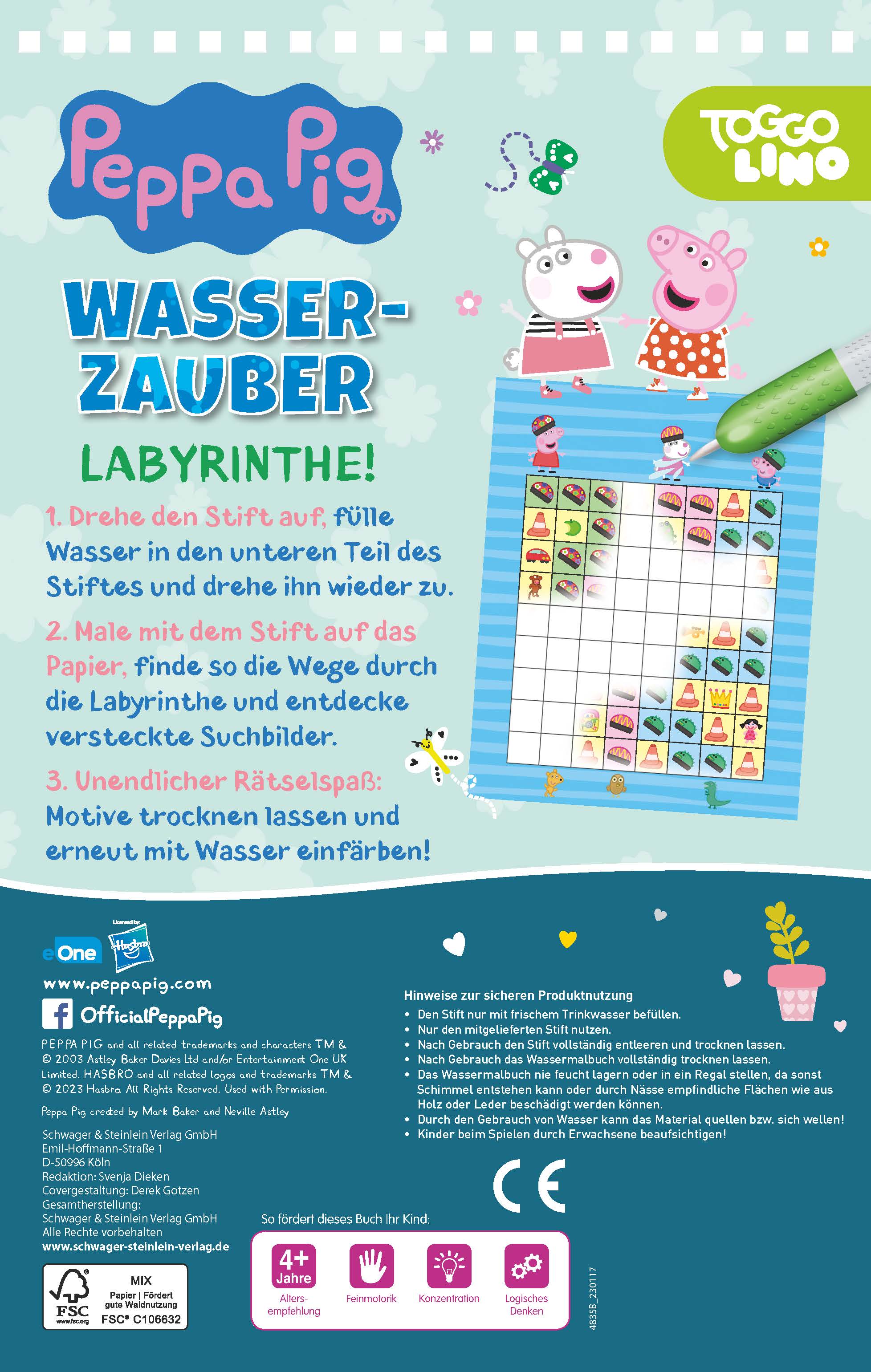 Peppa Pig Wasserzauber | Labyrinthe. Einfach mit Wasser malen!