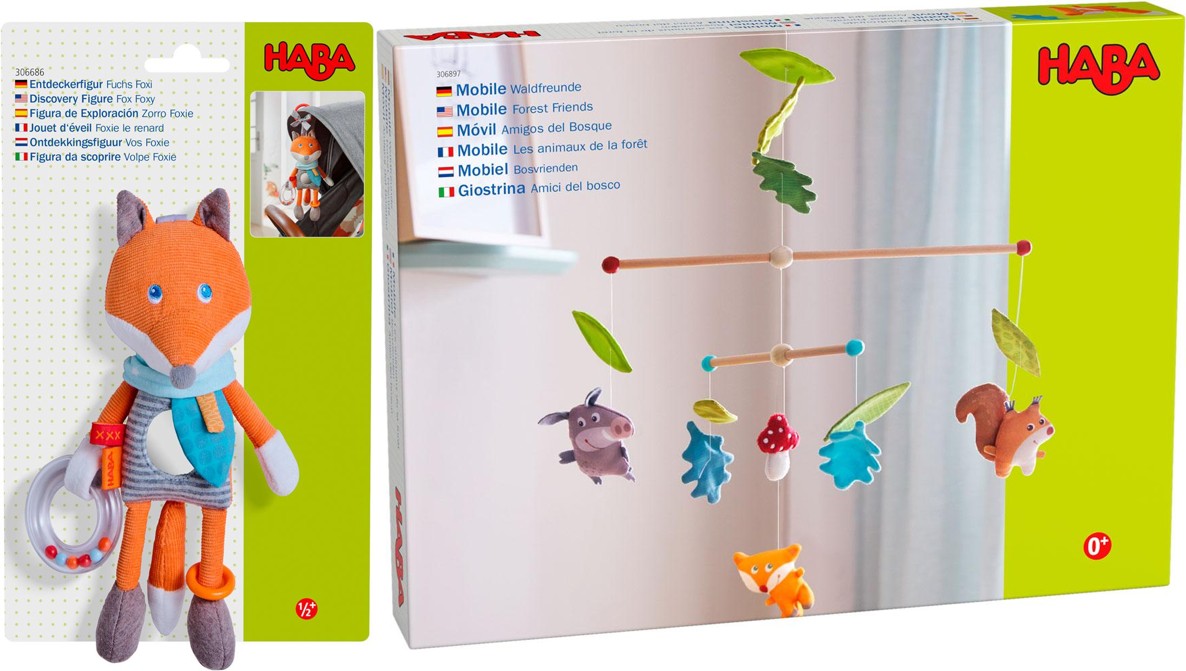 Sparpaket - 2er-Set Entdeckerfigur "Fuchs Foxi" + Mobile Waldfreunde