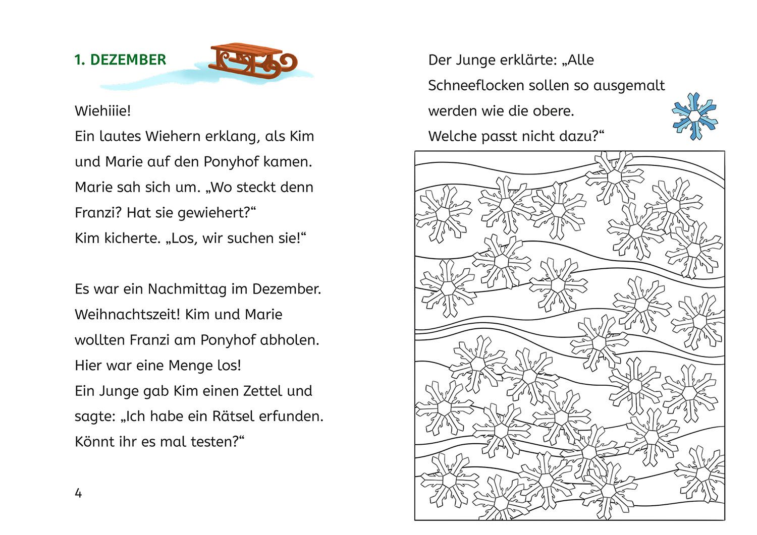 Die drei !!!, Bücherhelden 2. Klasse, Adventskalender, Wirbel um das Weihnachts-Pony (Mängelexemplar)