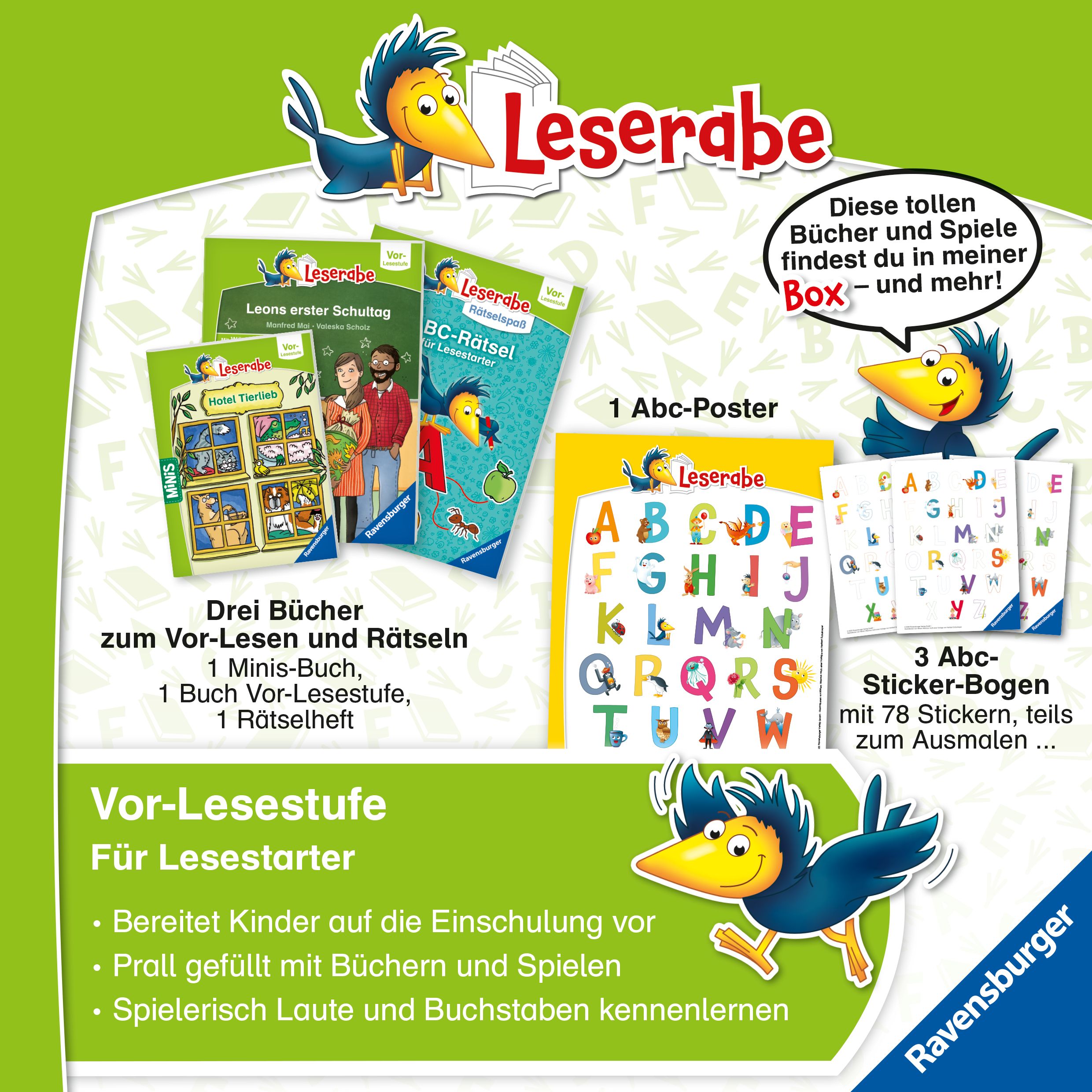 Leserabe Sonderausgaben - Deine große Leseraben Vorschul-Box (Mängelexemplar)